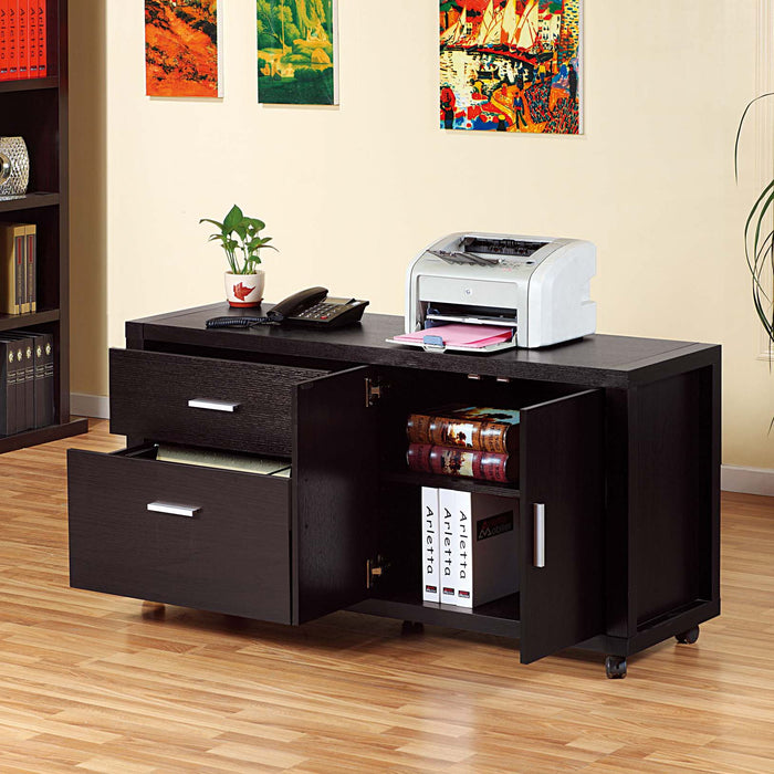 Office File Credenza, Work Office Printer Cabinet With Storage Drawers And File Cabinet