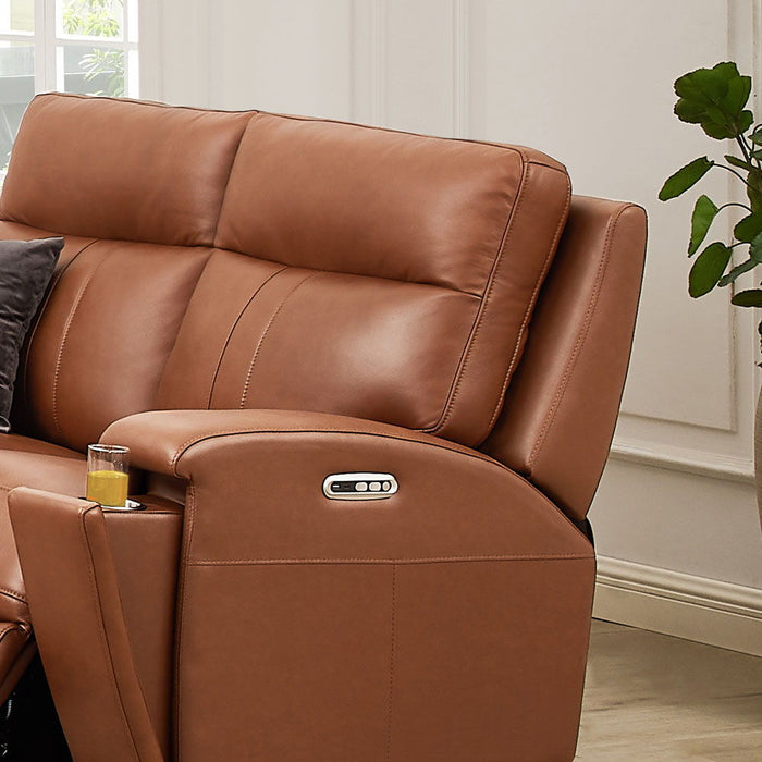 Venice - Power Headrest Zero Gravity Reclining Sofa - Brown