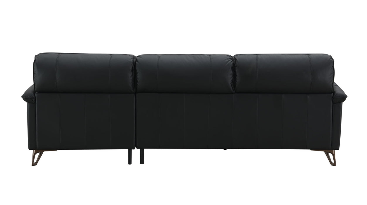 Eilene - Top Grain Leather Sofa - Black