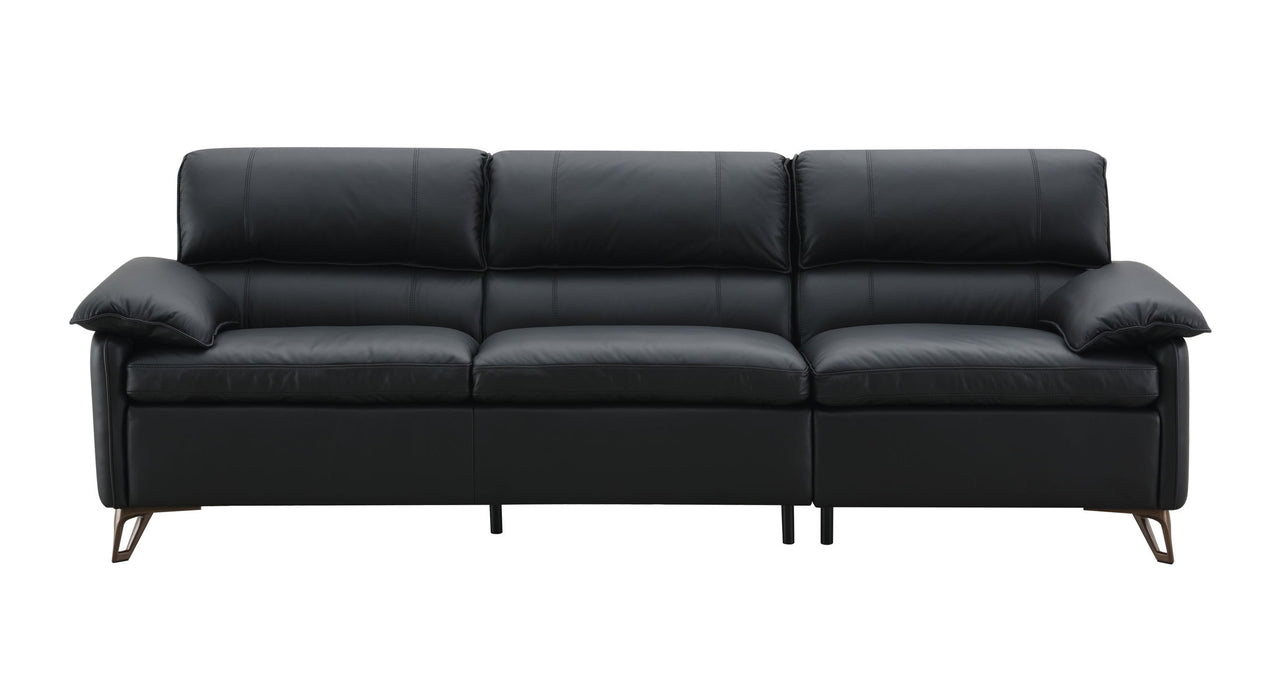 Eilene - Top Grain Leather Sofa - Black