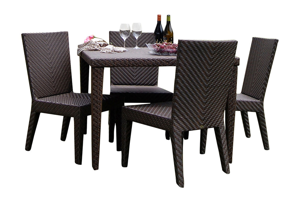 Soho 5-Piece Square Dining Side Chair Set with Cushions