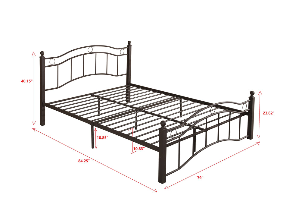 Metal Bed Frame With Headboard And Footboard