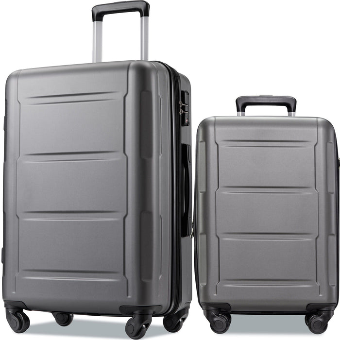 Expanable Spinner Wheel 2 Piece Luggage Set ABS Lightweight Suitcase With Tsa Lock 20" / 28"