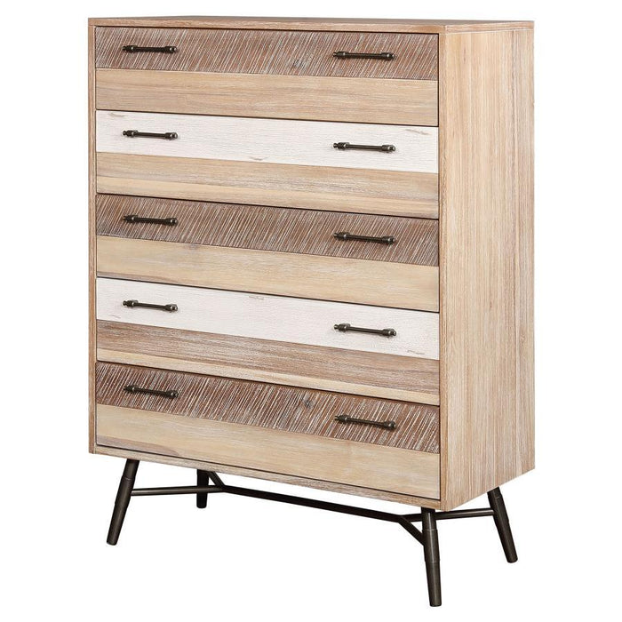 Marlow - 5-Drawer Bedroom Chest - Rough Sawn Multi