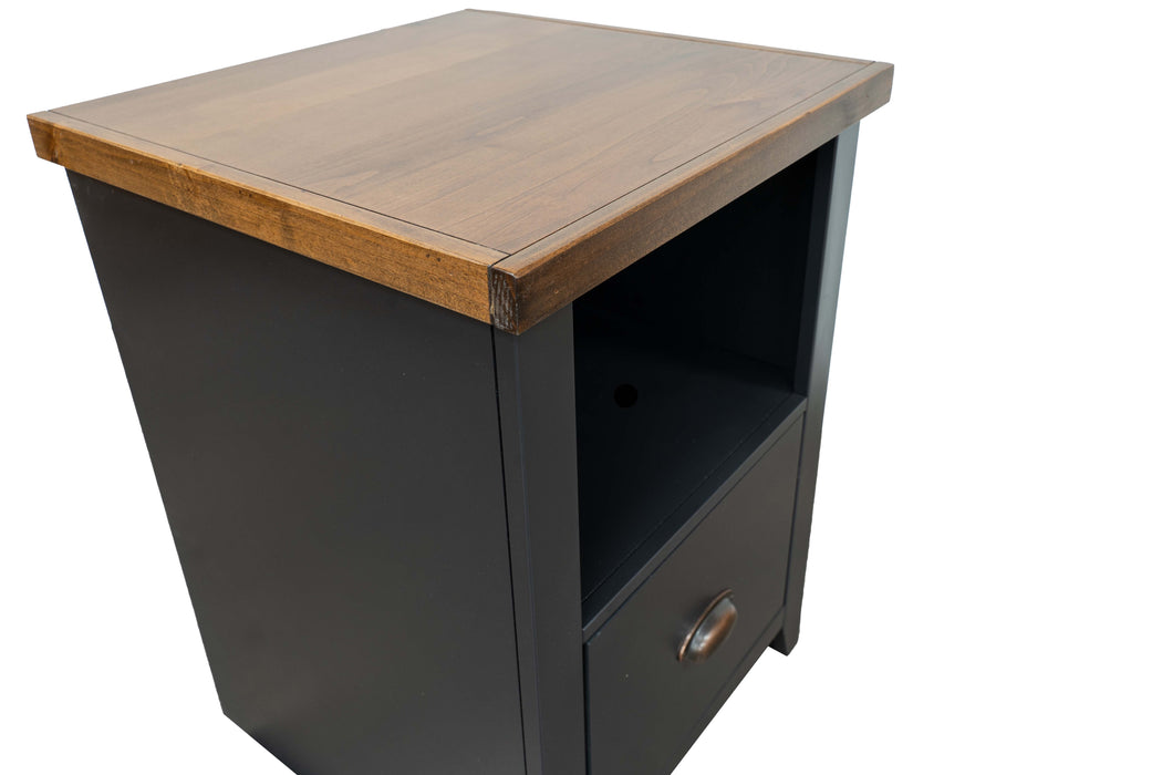 Essex - Drawer File - Black, Whiskey