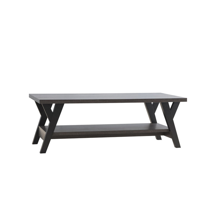 Modern Two Tier Coffee Table - Gray / Black