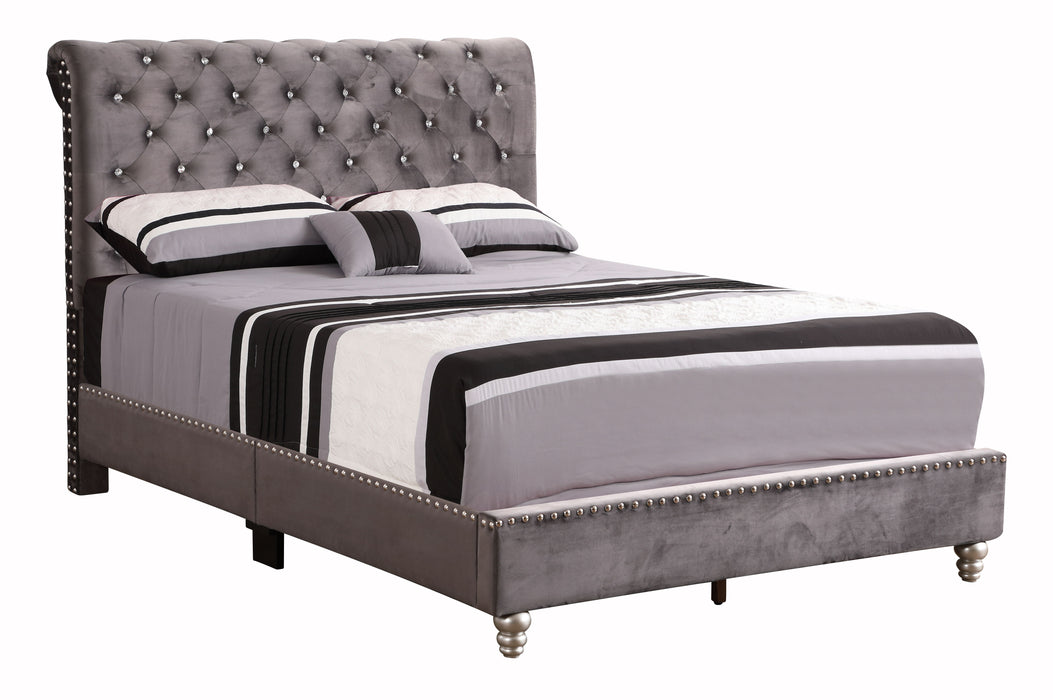 Elegant Transitional Upholstered Bed