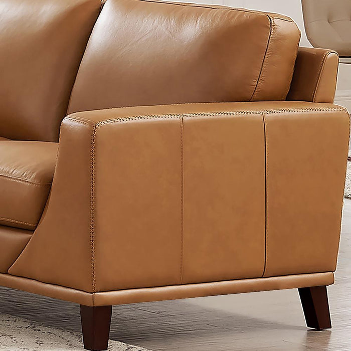 Soma - Leather Sofa - Cognac