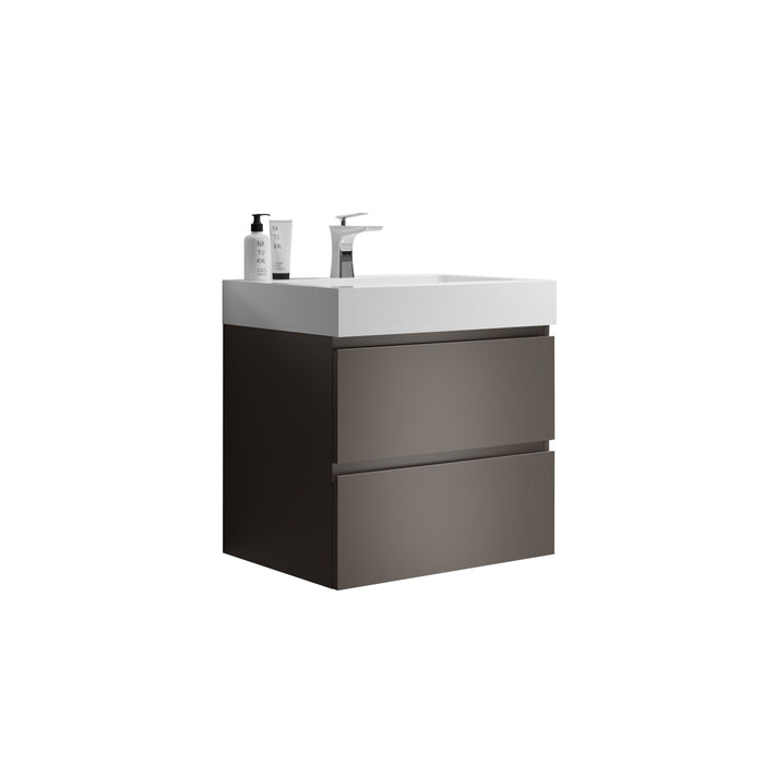 Alice - Bathroom Vanity With Sink, Large Storage Wall Mounted Floating Bathroom Vanity For Modern Bathroom, One-Piece Sink Basin Without Drain And Faucet