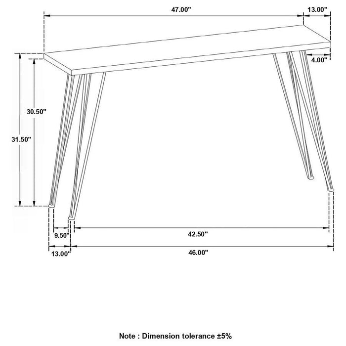 Neville - Mesa Console Retangular - Cinza