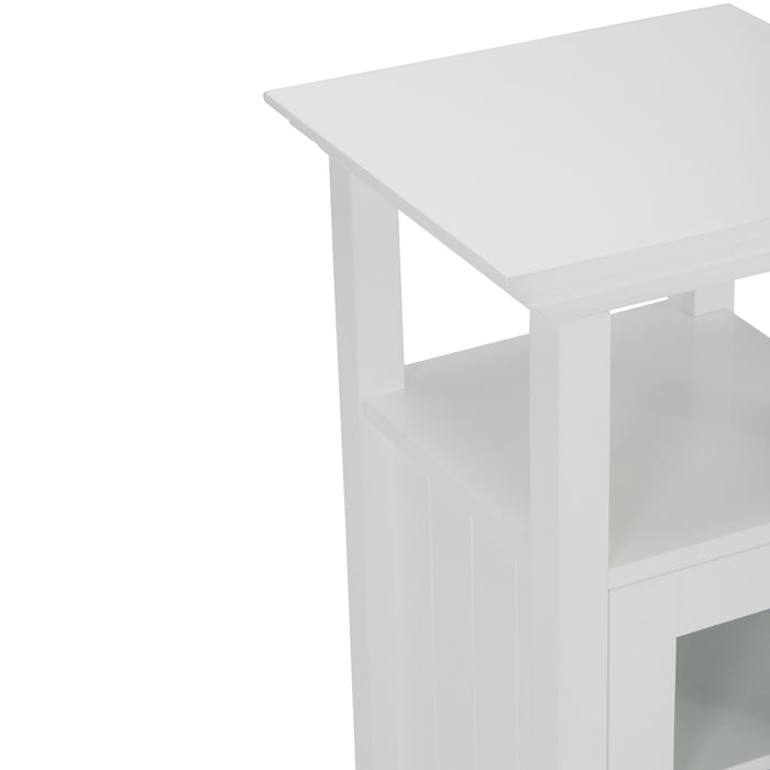 Acadian - Floor Storage Cabinet - Pure White