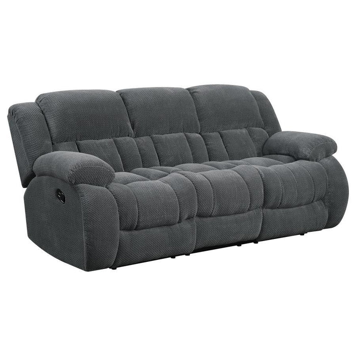 Weissman - Upholstered Padded Arm Reclining Sofa - Gray