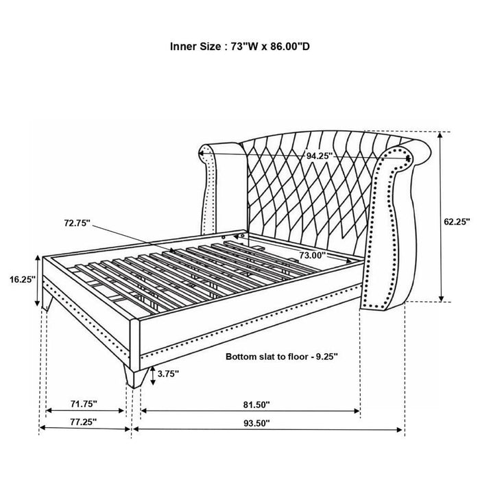 Barzini - Cama capitonê lateral