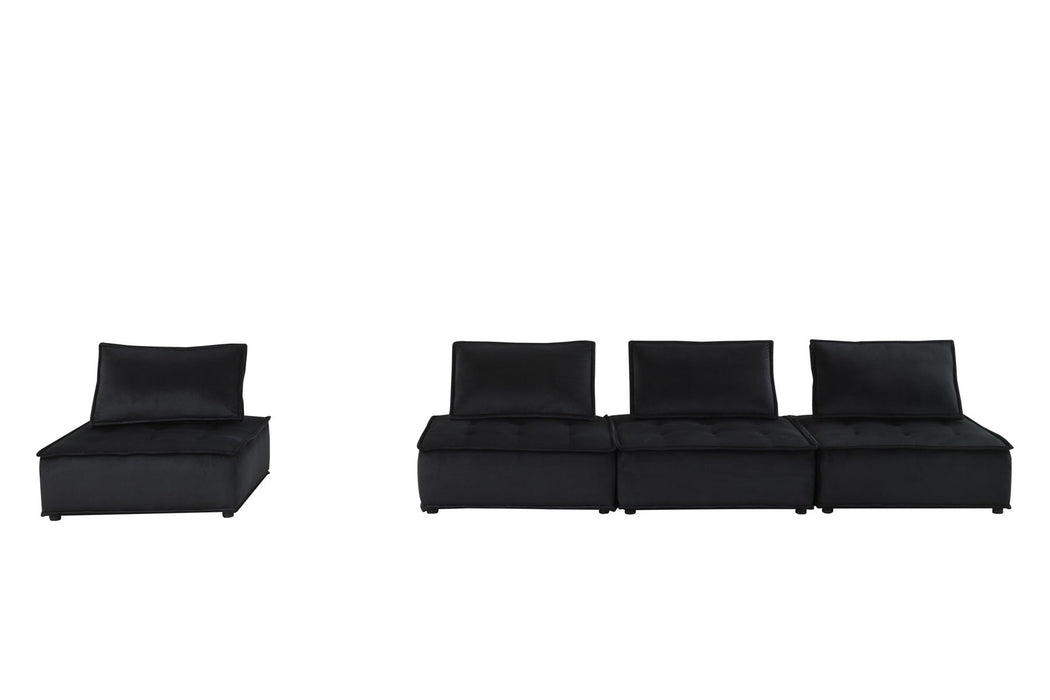 Anna - Velvet 4-Seater Modular Sofa