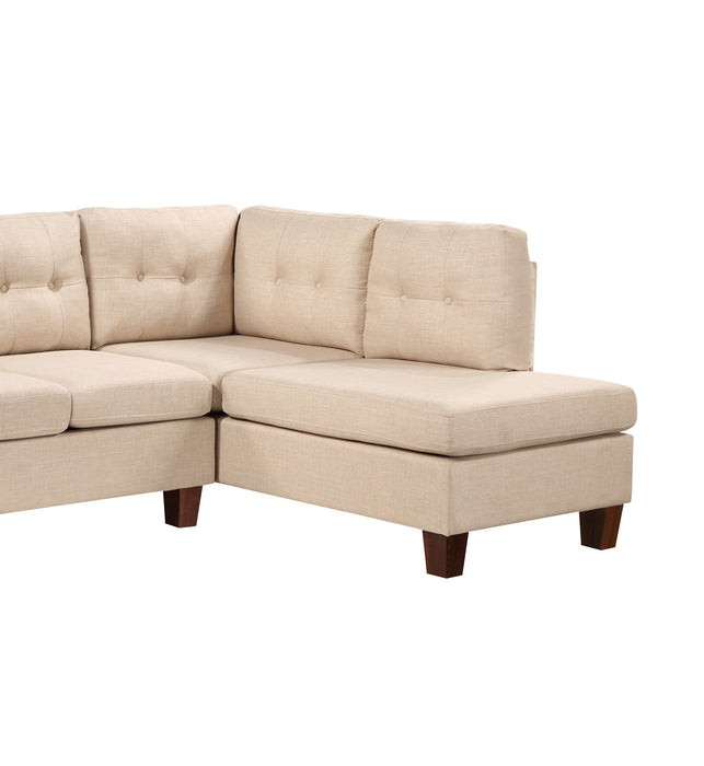 Dalia - Linen Modern Sectional Sofa With Right Facing Chaise