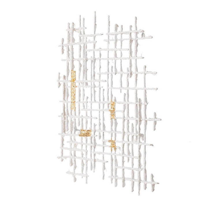 Modern Textures Wall Decor - White / Gold