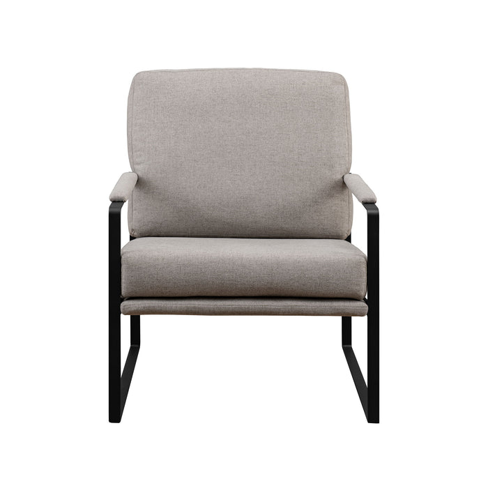 Contemporary Square Metal Frame Accent Chair