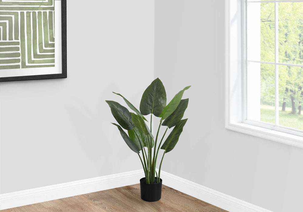 Artificial Plant, 37" Tall, Aureum Tree, Indoor, Faux, Fake, Floor, Greenery, Potted, Real Touch, Decorative - Green / Black