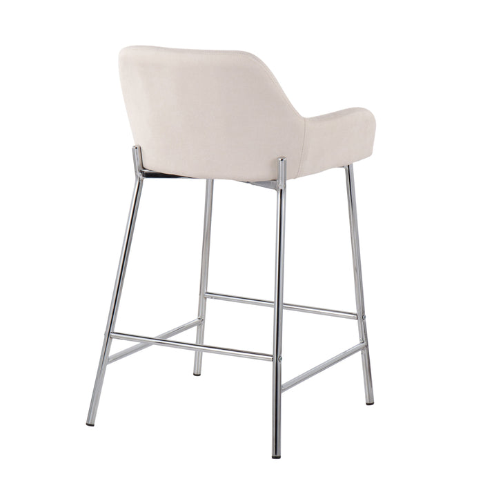 Daniella - Contemporary Fixed Height Counter Stool (Set of 2)