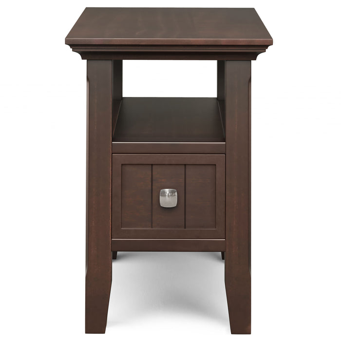 Acadian - Narrow Side Table with Drawer - Brunette Brown