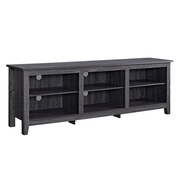 Modern Transitional 3 Shelf Open Storage 70" TV Stand For 80" TVs