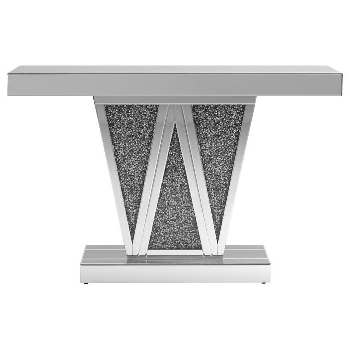 Crocus - Mesa Console Retangular - Prata Pérola