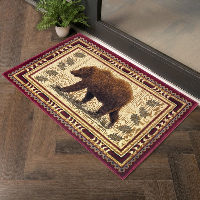 Nature's Nest - 2' X 3' Lodge Area Rug - Polyester / Multi