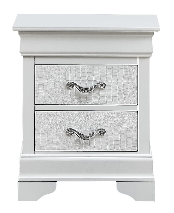 Lorana - Nightstand - Silver Champagne