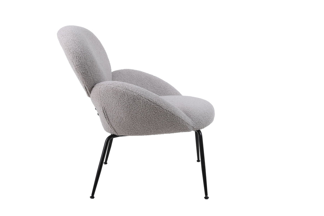 Modern Sherpa Chairs Accent Armchairs For Living Dining Room, Upholstered Chairs With Metal Legs, Comfy And Soft Chairs For Bedroom, Cute Vanity Chairs