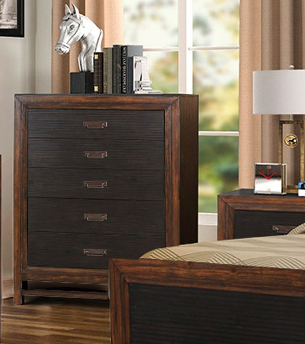 Branson - 5-Drawer Chest, Two-Tone - Brown