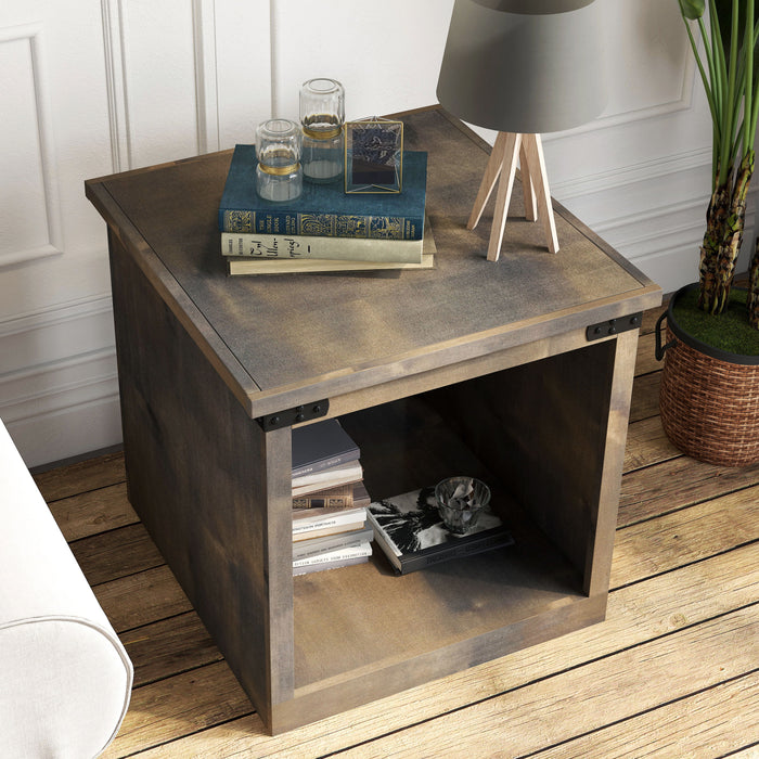 Farmhouse - 24" Side Table - Barnwood