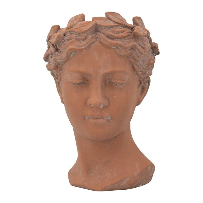 D7X11" Visage Head Bust Planter - Brown