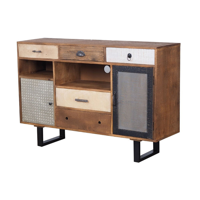 Rustic 2 Drawer Kitchen Island - Multi