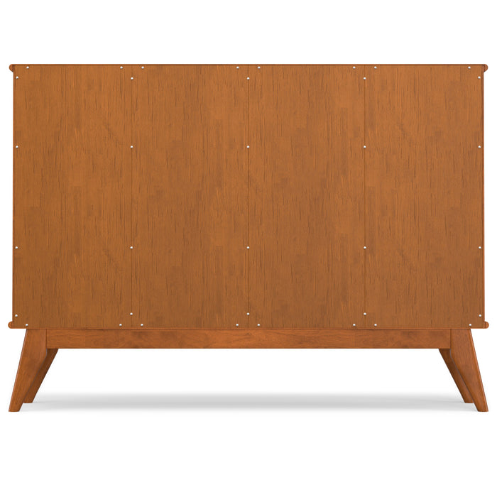 Draper - Mid Century 8 Cube Storage Sofa Table - Teak Brown