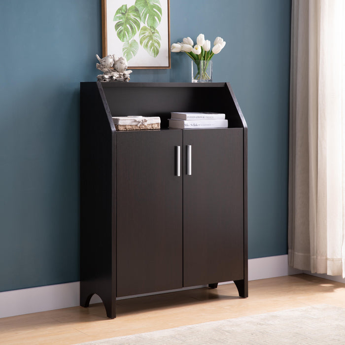 Modern Shoe/Storage Cabinet Two Door With 4 Shelves