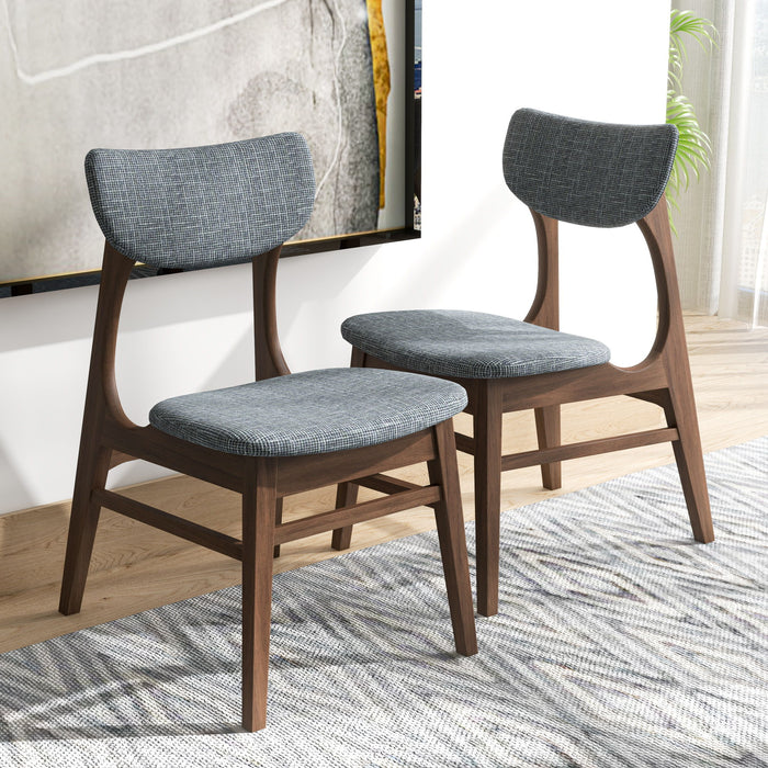 Eula - Mid-Century Modern Dining Chair (Set of 2) - Dark Gray