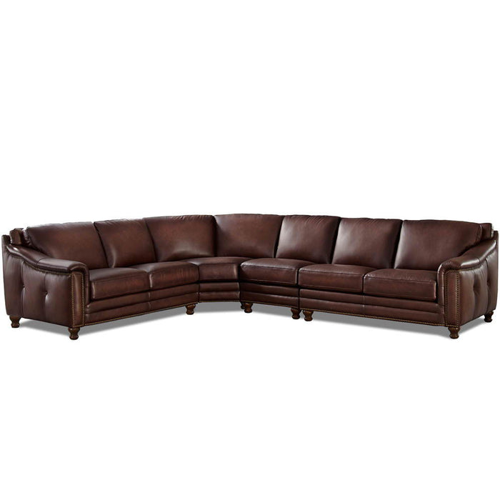 Belfast - Leather Sectional - Brown