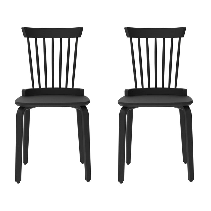 Wood Slat Windsor Chair (Set of 2) - Back