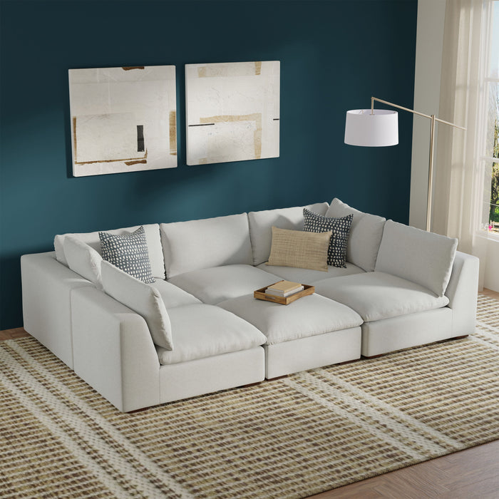 Jasmine - Pit Sectional Sofa - Cloud Gray