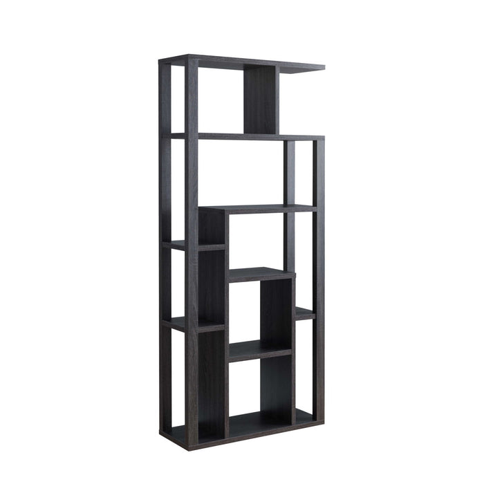 Multi-Level Shelve Showcase Cabinet, Home Display Cabinet - Distressed Grey