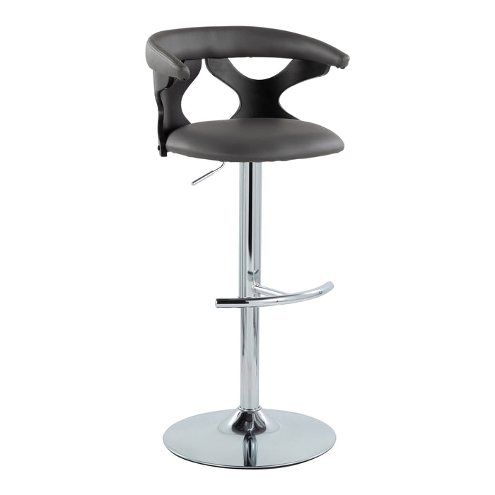 Gardenia - Contemporary Adjustable Barstool & Swivel With Rounded T Footrest Unique Design (Set of 2)