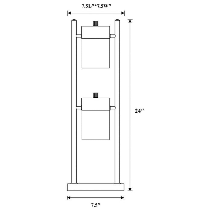 Munson - Lámpara de mesa giratoria ajustable - Plata perla