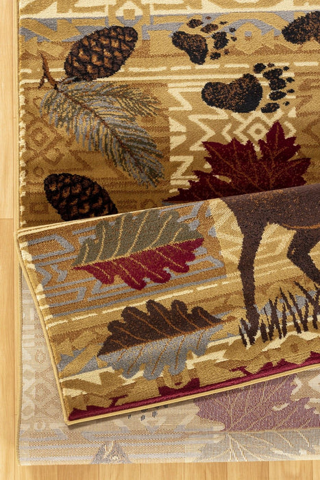 Nature's Nest - GC_CBL3002 Multi 5' x 7' Lodge Area Rug