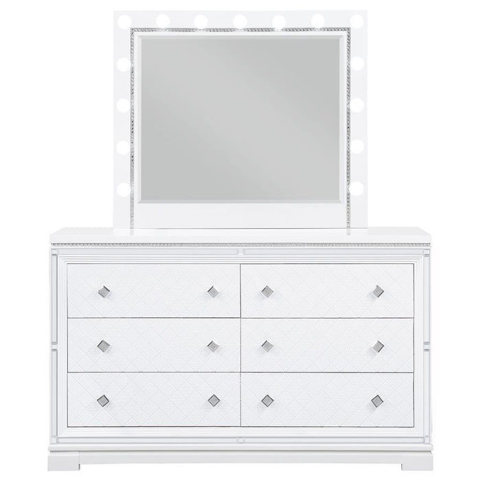 Eleanor - Rectangular 6-drawer Dresser With Mirror