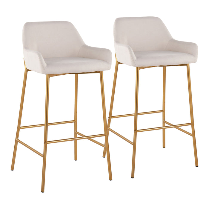 Daniella - Contemporary / Glam Fixed Height Bar Stool (Set of 2)