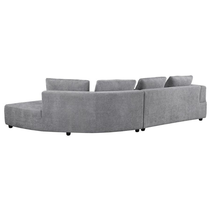 Toscano - Upholstered Sectional Sofa - Gray