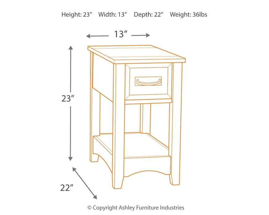 Breegin - Marrón - Silla Auxiliar Mesa Auxiliar - 1 Cajón