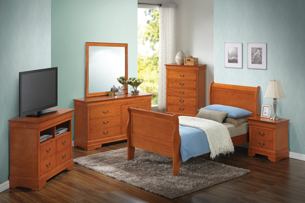 Panel Sleigh Bed