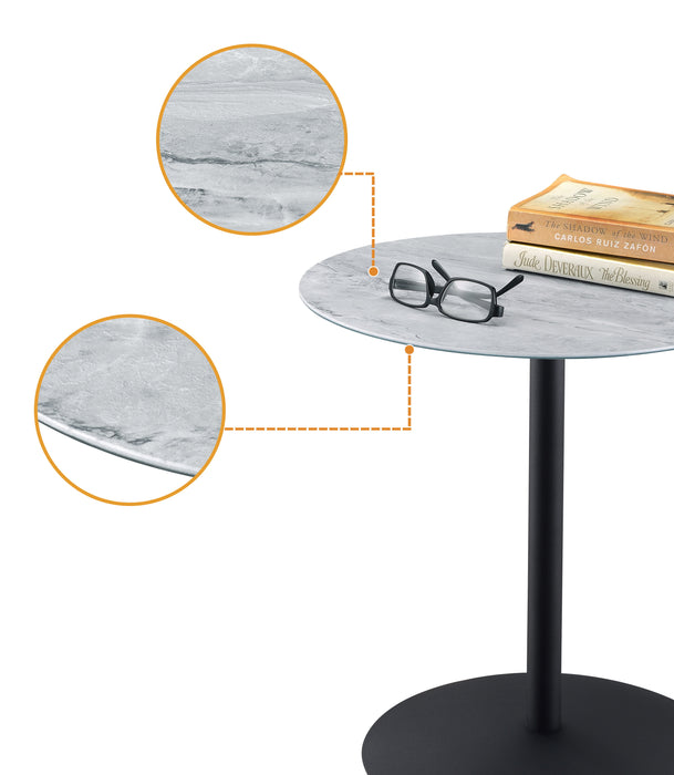 Circa - 17.5" End Table With Marble Textured Top