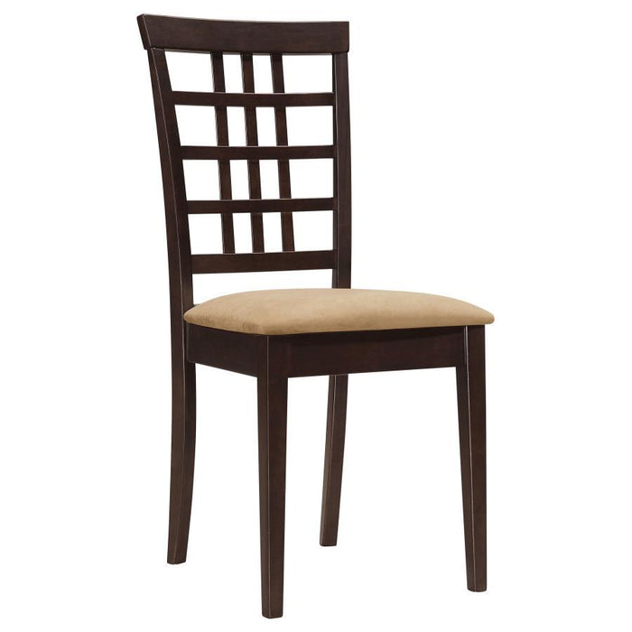 Kelso - Silla de comedor con respaldo de celosía (juego de 2) - Marrón